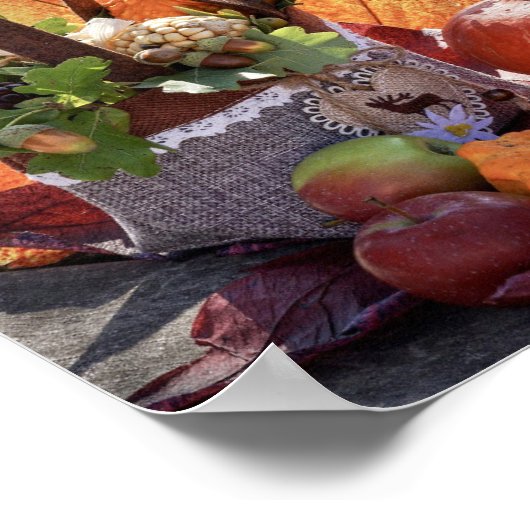 dankbar dankbar gesegnet Herbst Inspiration Poster (Ecke)