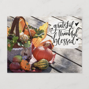dankbar dankbar gesegnet Herbst Inspiration Postkarte