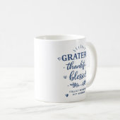 Dankbar Dankbar Gesegnet Inspirierender Kaffeebech Kaffeetasse (VorderseiteRechts)