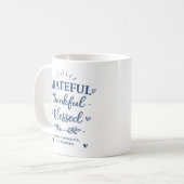 Dankbar Dankbar Gesegnet Inspirierender Kaffeebech Kaffeetasse (Vorderseite Links)