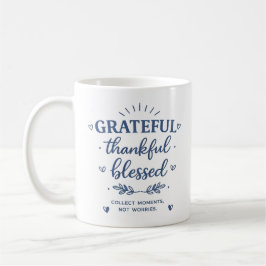 Dankbar Dankbar Gesegnet Inspirierender Kaffeebech Kaffeetasse