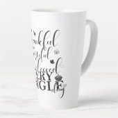 Dankbar, dankbar, gesegnet jeden Single Tag Milchtasse (Rechte Ecke)