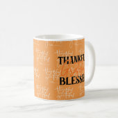 Dankbar, dankbar, gesegnet kaffeetasse (VorderseiteRechts)