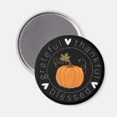 Dankbar, dankbar, gesegnet Kunst des Herbstes Magnet (Vorderseite/Rückseite)