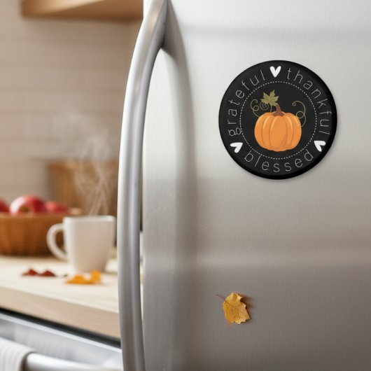 Dankbar, dankbar, gesegnet Kunst des Herbstes Magnet