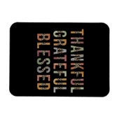 Dankbar, dankbar, gesegnet magnet (Horizontal)