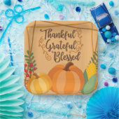 Dankbar, dankbar, gesegnet pappteller (Party)