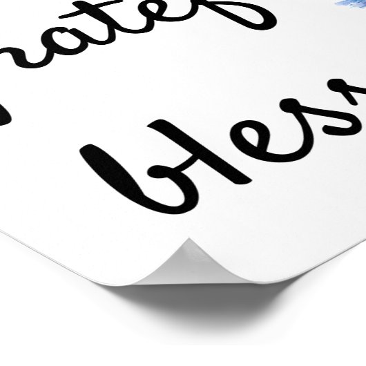 Dankbar, dankbar, gesegnet poster (Ecke)