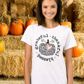 Dankbar Dankbar gesegnet Pumpkin Herz T - Shirt