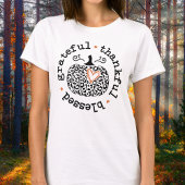 Dankbar Dankbar gesegnet Pumpkin Herz T - Shirt