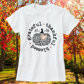 Dankbar Dankbar gesegnet Pumpkin Herz T - Shirt