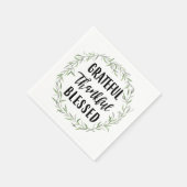 Dankbar, dankbar, gesegnet serviette (Ecke)