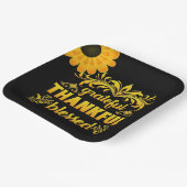 Dankbar, dankbar, gesegnet Sonnenblume Pappteller (Gewinkelt)