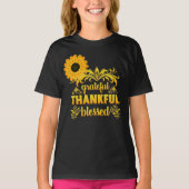Dankbar, dankbar, gesegnet Sonnenblume T-Shirt (Vorderseite)