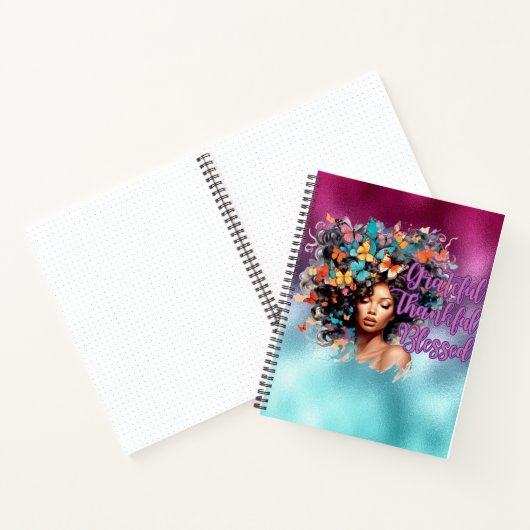 Dankbar, dankbar, gesegnet SpiralNotebook Notizblock (Innenseite)