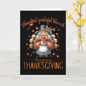 Dankbar Dankbar gesegnete Türkei Glückwunsch Thank Karte (Gelbe Blume)