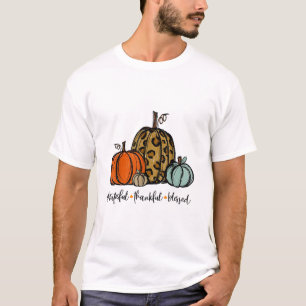 Dankbar Dankbar Gesegneter Kürbis Erntedankfest He T-Shirt