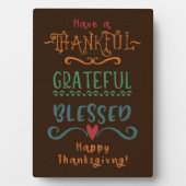 Dankbar, dankbar, Glückwunsch zum Erntedankfest! Fotoplatte (Vorderseite)