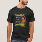 Dankbar Dankbar Selig Große Herbst T-Shirt (Vorderseite)
