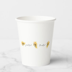 Dankbar dankbar Sonnenblume Pappbecher