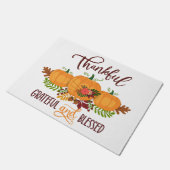 Dankbar, dankbar und gesegnet fußmatte (Schrägansicht)