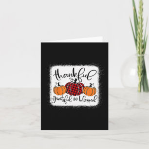 Dankbar Dankbar und Gesegnet Kürbis Herbst Thanksg Karte