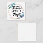 Dankbar, dankbar und gesegnet mitteilungskarte (Vorne/Hinten)