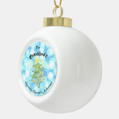 Dankbar, dankbar und gesegnet personalisiert keramik Kugel-Ornament (Rechts)