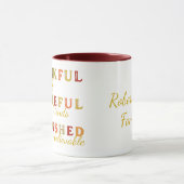 Dankbar Dankbar verehrter Erntedank Tasse (Zentrum)