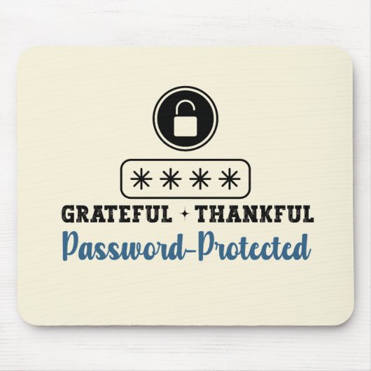 Dankbar Dankbares Passwort geschützt - IT Mousepad (Vorne)