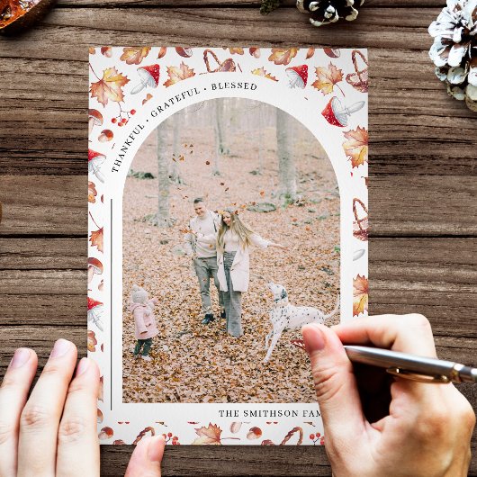 Dankbar Dankbarkeit gesegnete Erntedank Foto Feiertagskarte