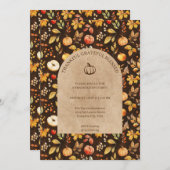 Dankbar Dankbarkeit gesegnete Erntedank Party Einladung (Vorne/Hinten)