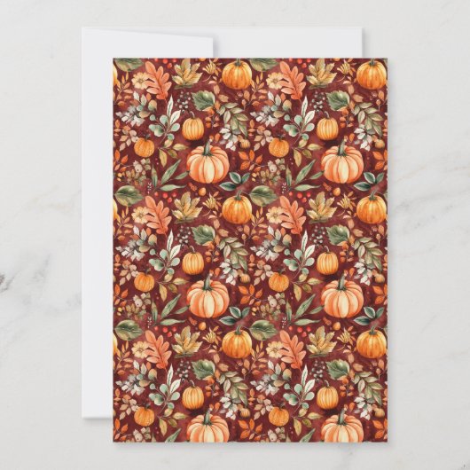 Dankbar Dankbarkeit gesegnete Erntedank Party Einladung (Rückseite)