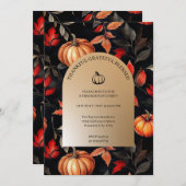 Dankbar Dankbarkeit gesegnete Erntedank Party Einladung (Vorne/Hinten)