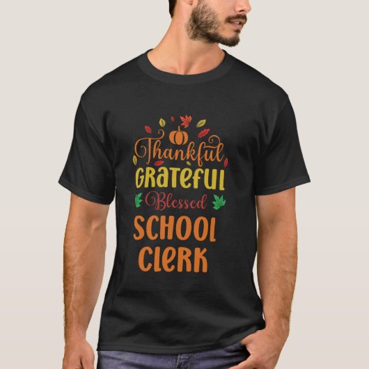 Dankbar Dankbarkeit gesegnete Schulleiterin fallen T-Shirt (Vorderseite)