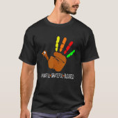 Dankbar Dankbarkeit gesegnetes Herz Türkei Hand Da T-Shirt (Vorderseite)
