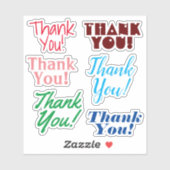 Dankbar "Danke!" Aufkleber (Blatt)