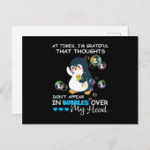 Dankbar, dass Gedanken nicht in Blase darüber ersc Postkarte (Vorne/Hinten)