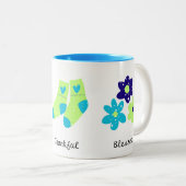 Dankbar, dass ich gesegnet bin - Blue Green Tasse (VorderseiteRechts)