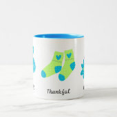 Dankbar, dass ich gesegnet bin - Blue Green Tasse (Mittel)