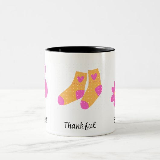 Dankbar, dass ich gesegnet bin - Rosa Gelbe Tasse (Mittel)