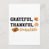 Dankbar Deducful - Funny Accountant Postkarte (Vorderseite)