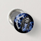 Dankbar Dread Dreadlocks Smoke Funny Button (Vorne & Hinten)