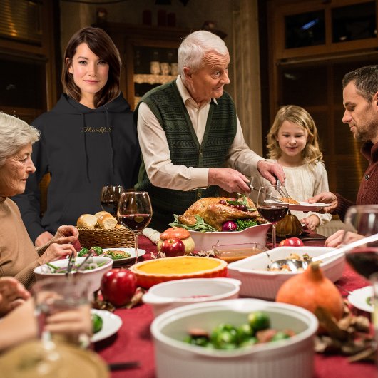 Dankbar einfach Minimalistisch Hoodie