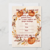 Dankbar Ergeben Gesegnet Herbst Einladung (Rückseite)