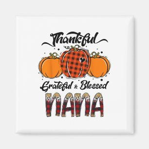 Dankbar Ergeben Gesegnet Nana Kariert Thanksgiving Magnet