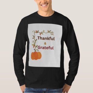Dankbar & Erkenntlich Herbst-Kürbis-Erntedankfest T-Shirt