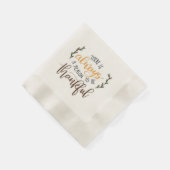 "dankbar" Erntedank Cocktailserviette Serviette (Ecke)