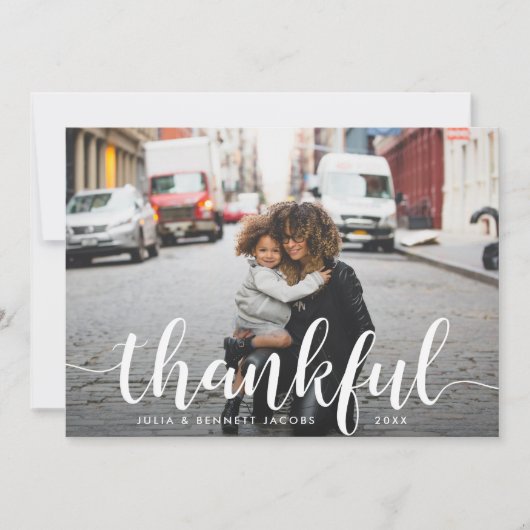 dankbar | Erntedank-Fotokarte Feiertagskarte (Vorderseite)