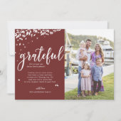 dankbar | Erntedank-Karte für die Fotocollage der  Einladung (Vorderseite)